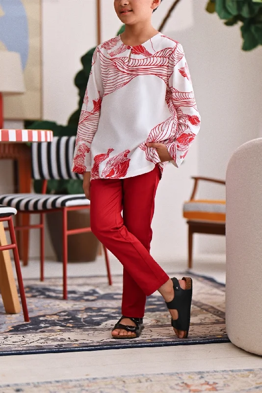 The Perfect Slim Fit Pants - Crimson Red Cozy Fitted Pants
