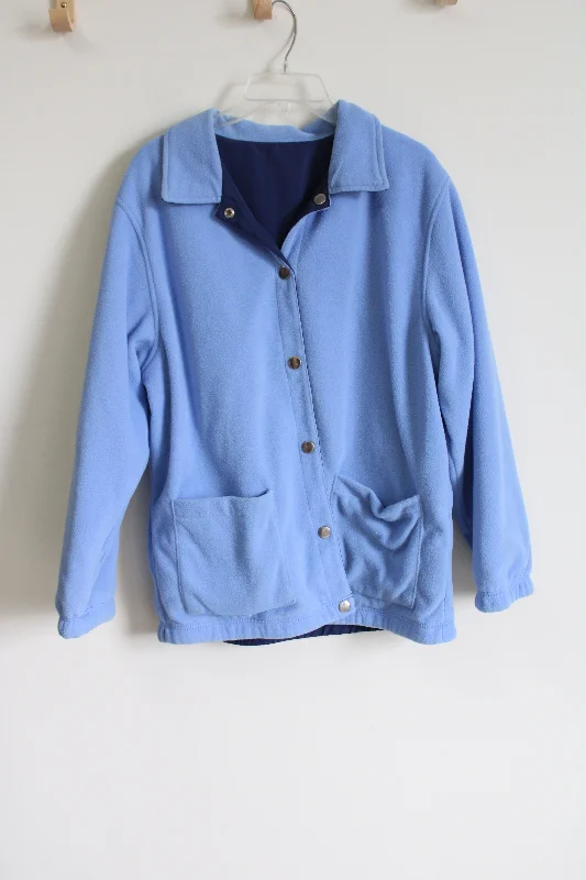 National Blue Fleece Jacket | M Cotton Jacket Linen Jacket Terry Jacket