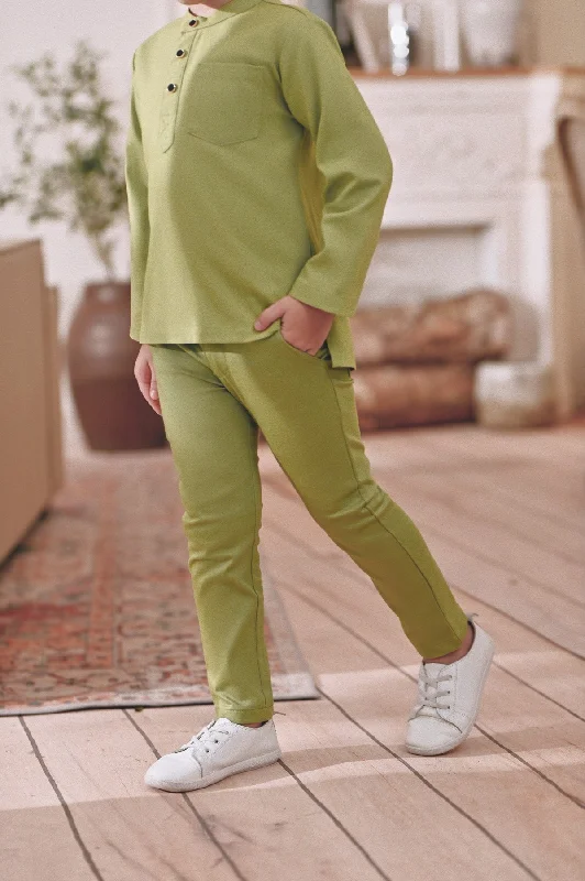 The Perfect Slim Fit Pants - Lawn Green Soft Sweatpants Style