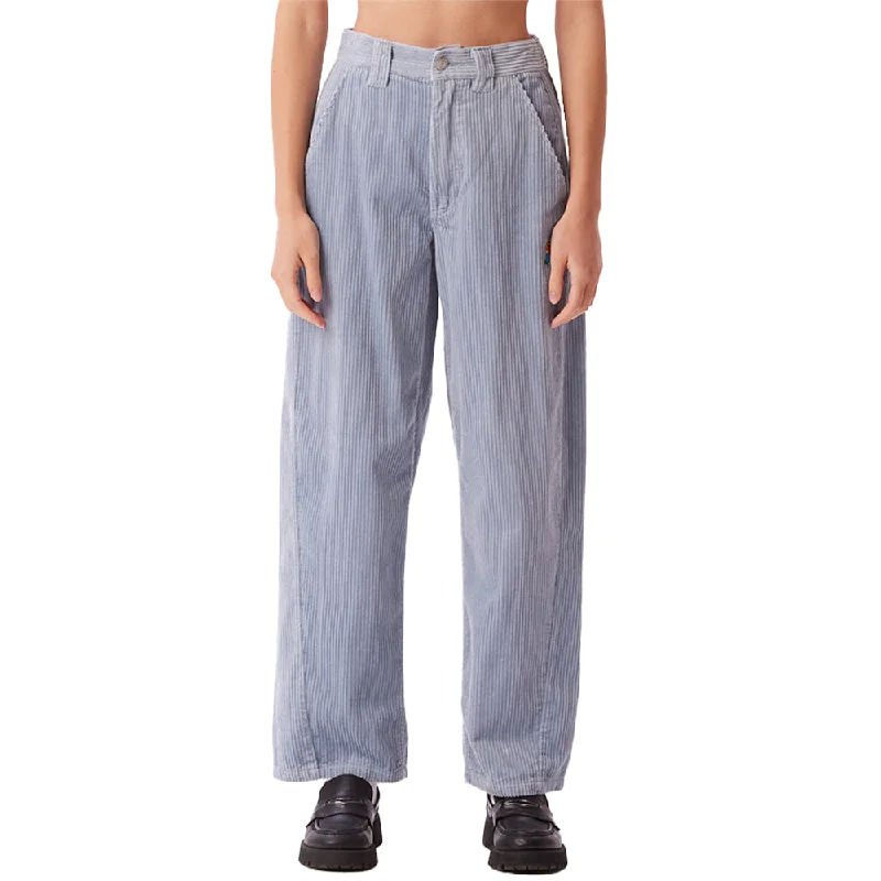 OBEY LUNA BAGGY CORD PANT // SEAL ICE Warm Wool Trousers