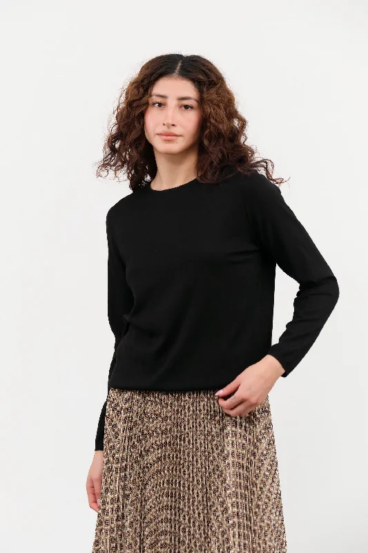 Maeve Superfine Cashmere Sweater Front Pockets Side Pockets Patch Pockets