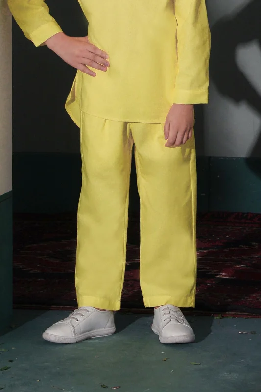 The Bayang Regular Fit Pants - Lemon Yellow Stylish Casual Pants