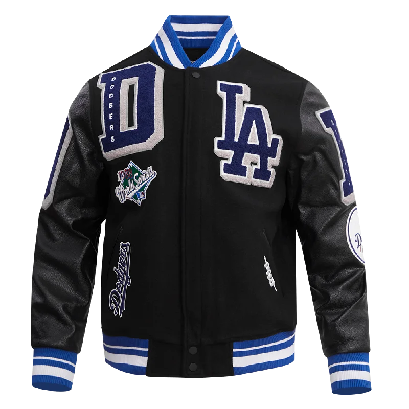 CHAMARRA MLB LOS ANGELES DODGERS MASHUP RIB WOOL VARSITY JACKET Hooded Jacket Caped Jacket Shawl Collar Jacket