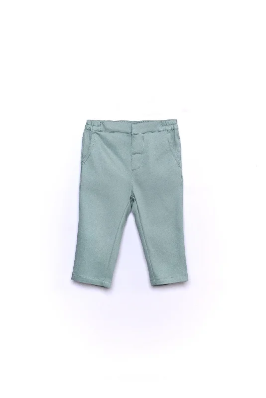 The Perfect Babies Slim Fit Pants - Vegan Green Trendy Velvet Pants