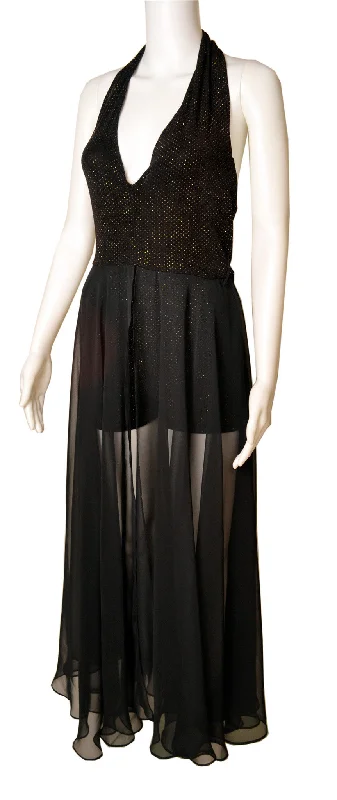 Playsuit, Chiffon Skirt, Halterneck 70s/80s wool skirt breathable