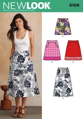 Newlook Pattern 6106 Misses' Skirts lace skirt intricate