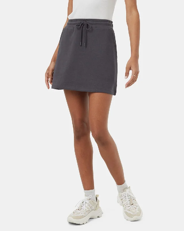 TreeTerry Pull On Skirt satin skirt smooth