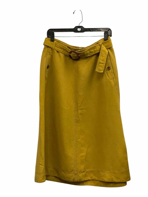 Ann Taylor Size 6 Yellow Skirt velvet skirt sumptuous