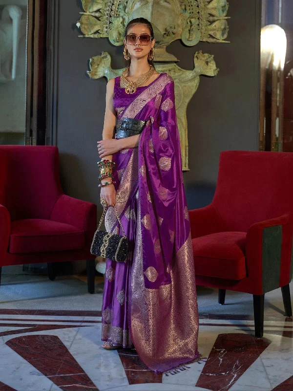 Saree Mall Women's Blend Purple Woven Design Designer Saree With Blouse Piece-KELSEY299004 Soft Modal Blouse Saree Mall Women's Blend Purple Woven Design Designer Saree With Blouse Piece-KELSEY299004 Soft Modal Blouse