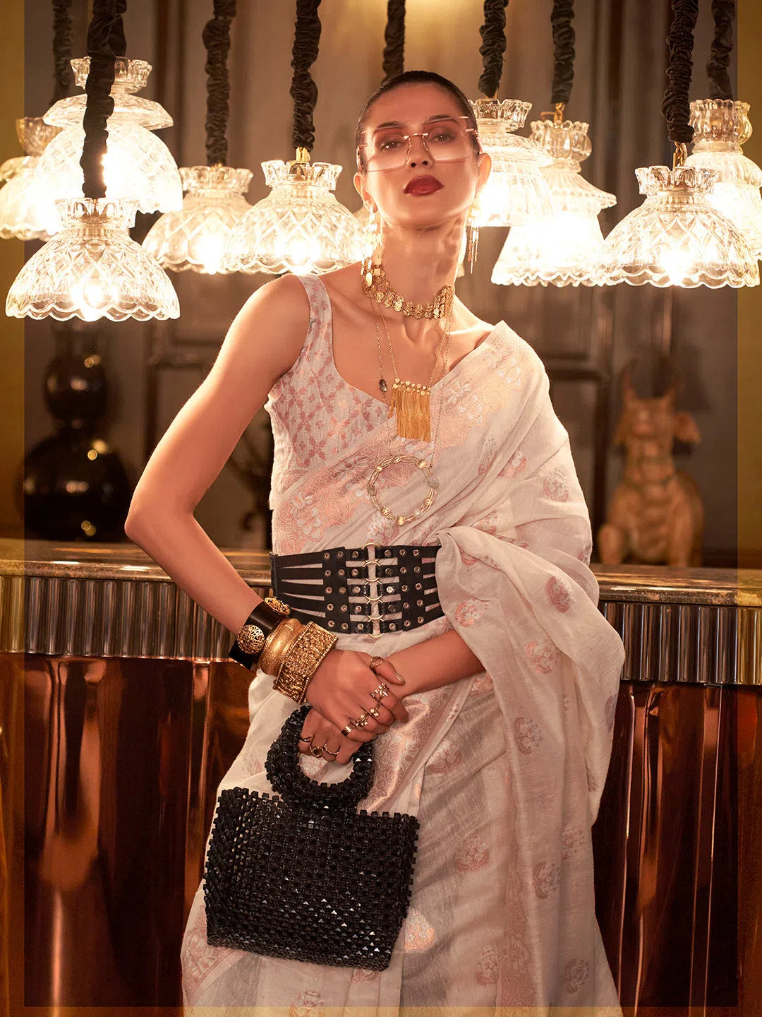 Saree Mall Women's Pure Linen Off White Woven Design Designer Saree With Blouse Piece-KLSIMA316005 Balloon Sleeve Blouse Saree Mall Women's Pure Linen Off White Woven Design Designer Saree With Blouse Piece-KLSIMA316005 Balloon Sleeve Blouse