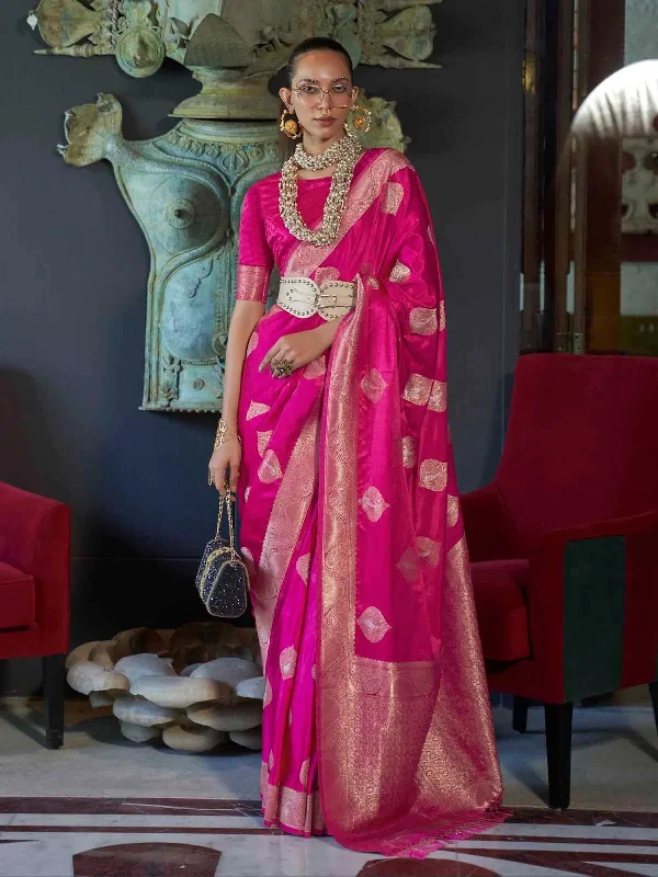 Saree Mall Women's Blend Pink Woven Design Designer Saree With Blouse Piece-KELSEY299001 Textured Cotton Blouse Saree Mall Women's Blend Pink Woven Design Designer Saree With Blouse Piece-KELSEY299001 Textured Cotton Blouse