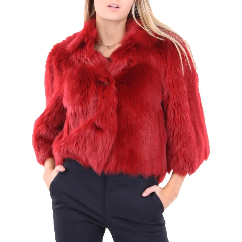 Red Valentino Womens Fur Reversible Soft Shell Jacket V-Neck Jacket Boat Neck Jacket Square Neck Jacket Red Valentino Womens Fur Reversible Soft Shell Jacket V-Neck Jacket Boat Neck Jacket Square Neck Jacket